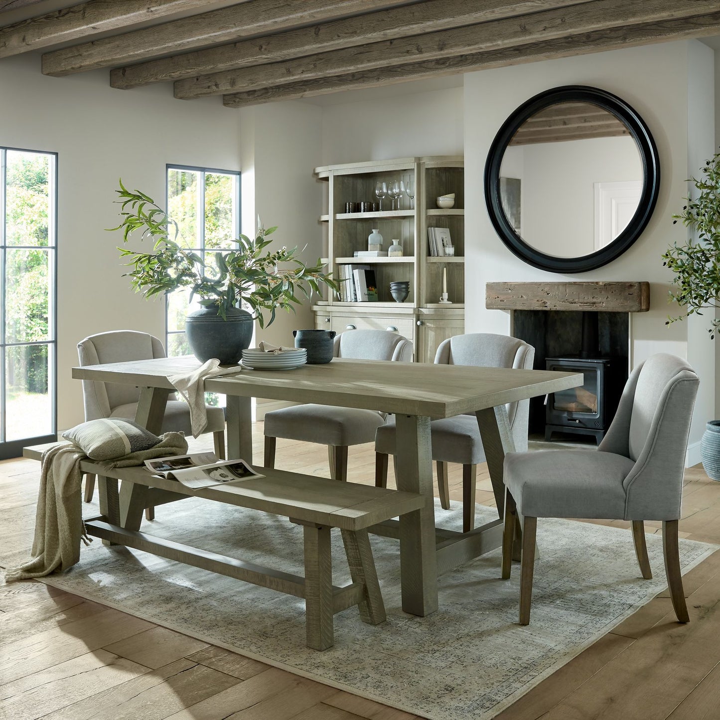 Whitewash Collection Rectangular Dining Table
