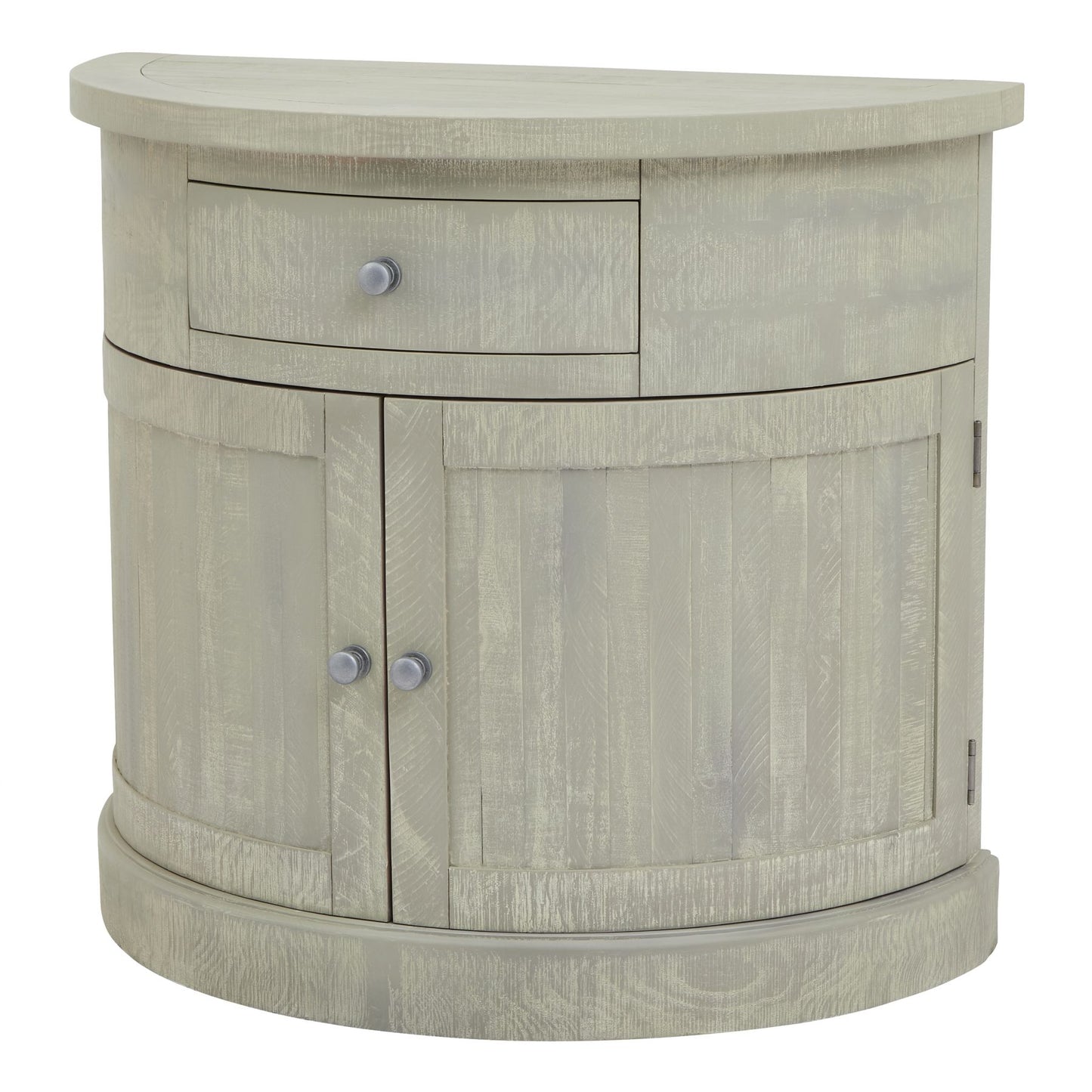 Whitewash Collection Half Moon 2 Door Cupboard With Drawer