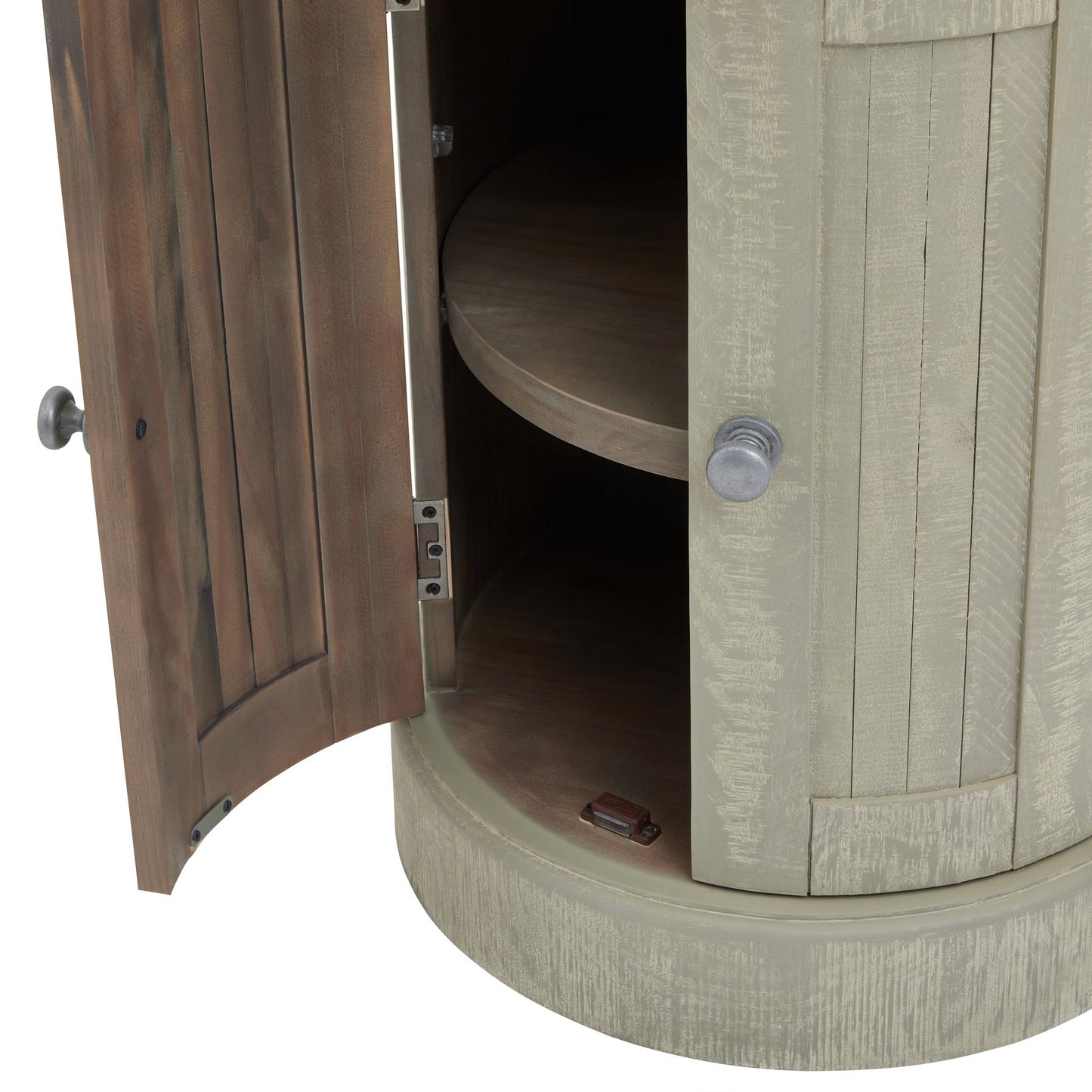 Whitewash Collection Round 2 Door Cupboard