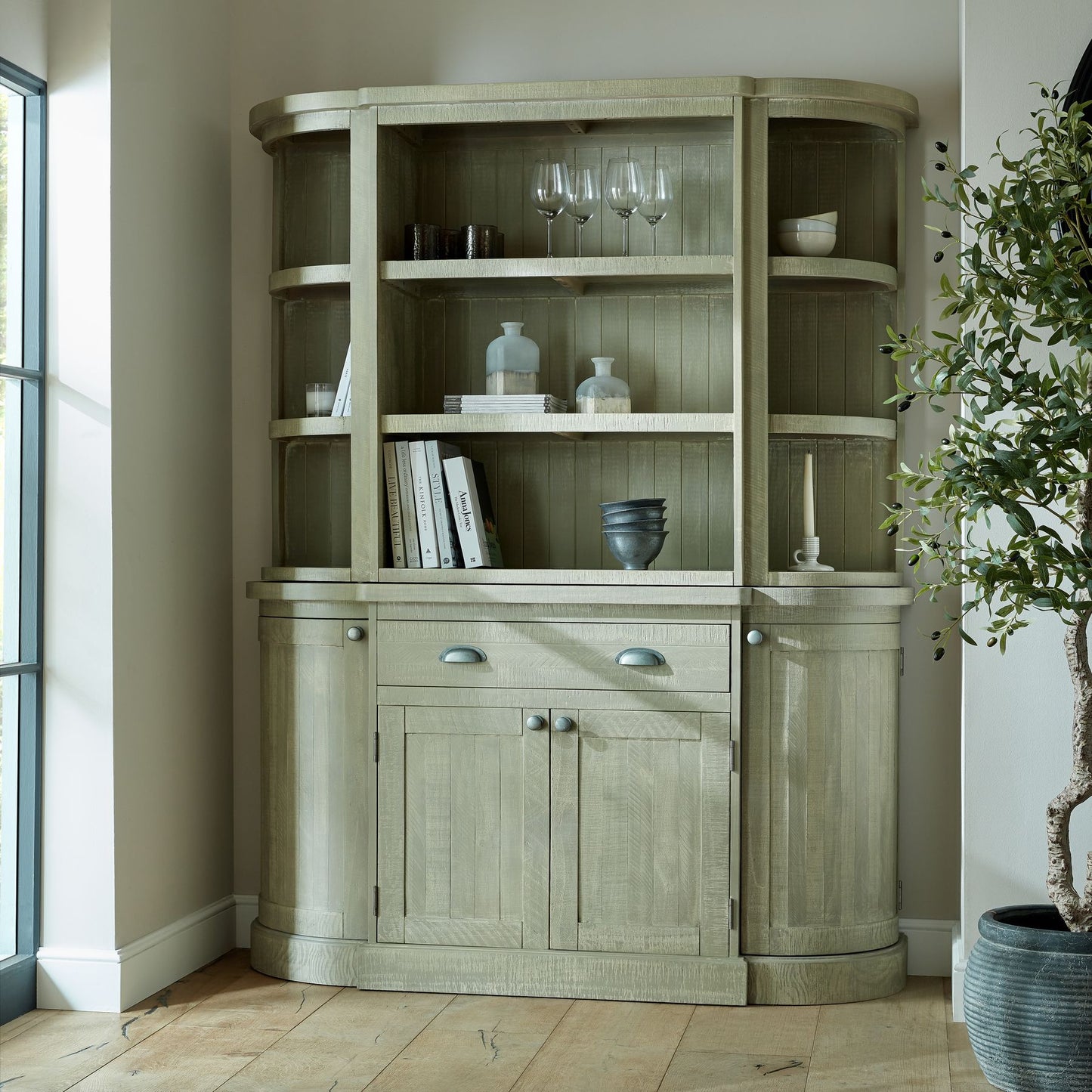 Whitewash Collection 3-Shelf Dresser Top