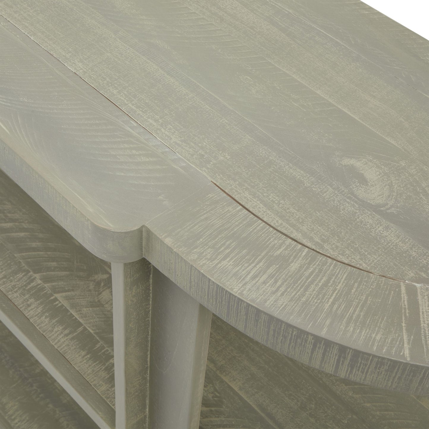 Whitewash Collection 2 Shelf Console Table