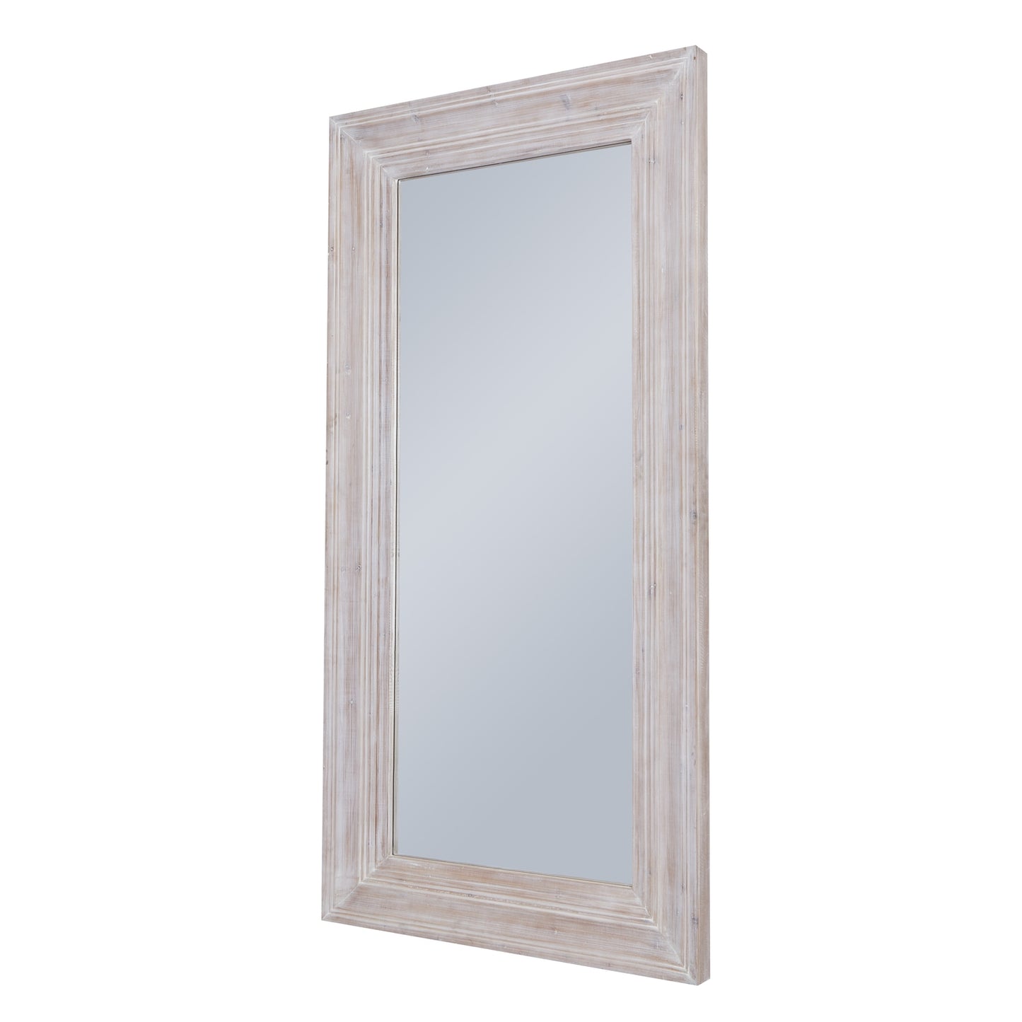 White Washed Large Mirror