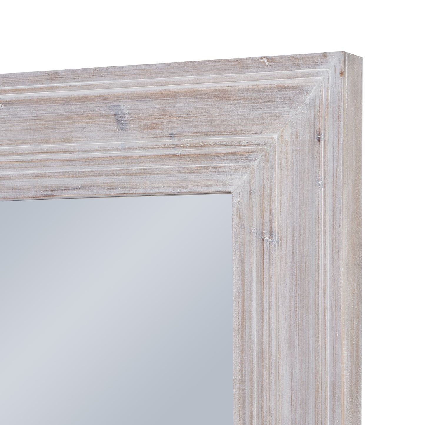 White Washed Large Mirror