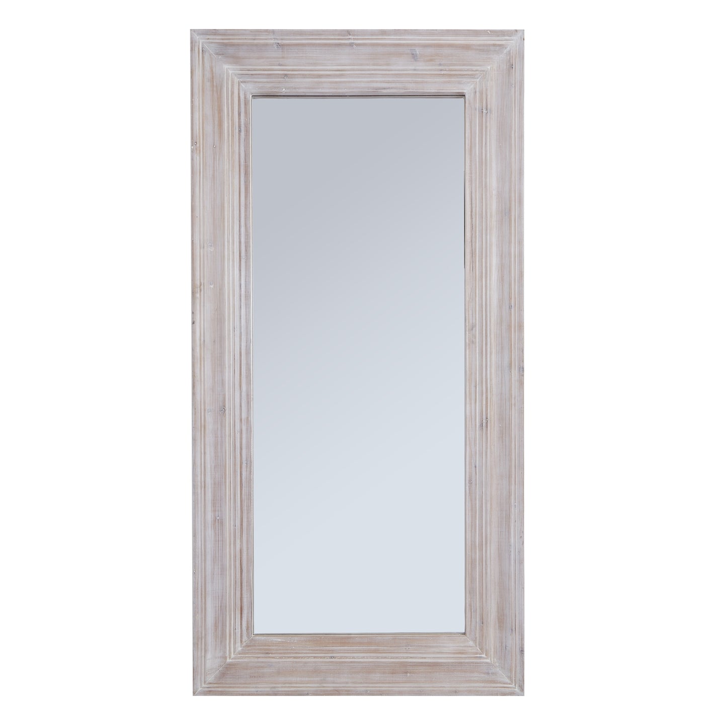 White Washed Large Mirror