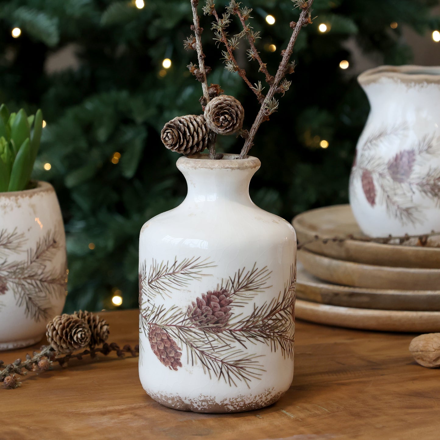 Fir Garland Bottle Vase
