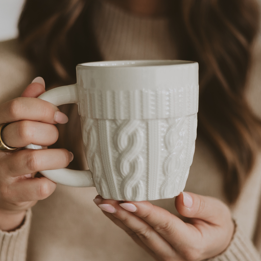 Cream Sweater Coffee Mug