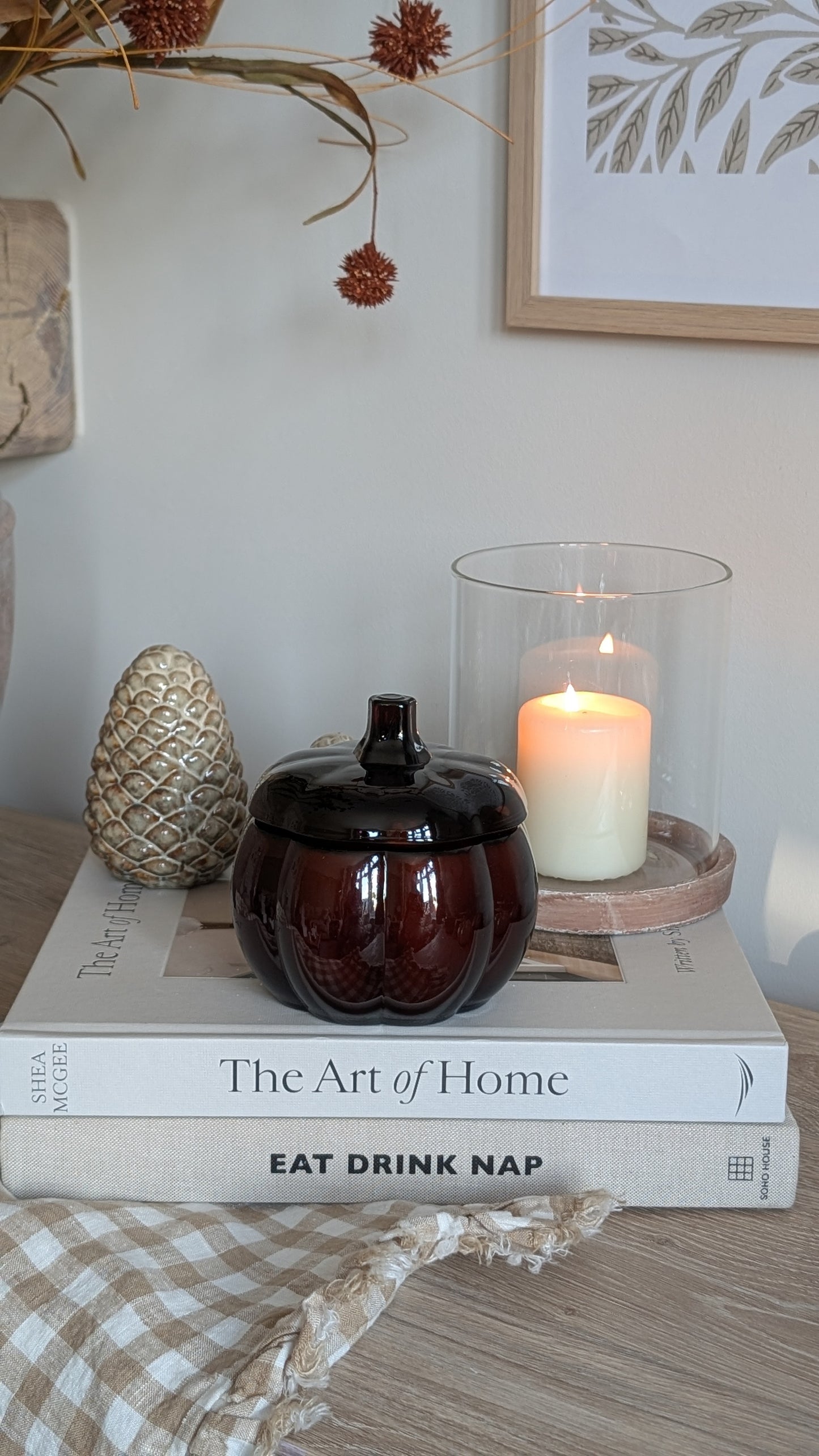 Amber Pumpkin Jar Candle