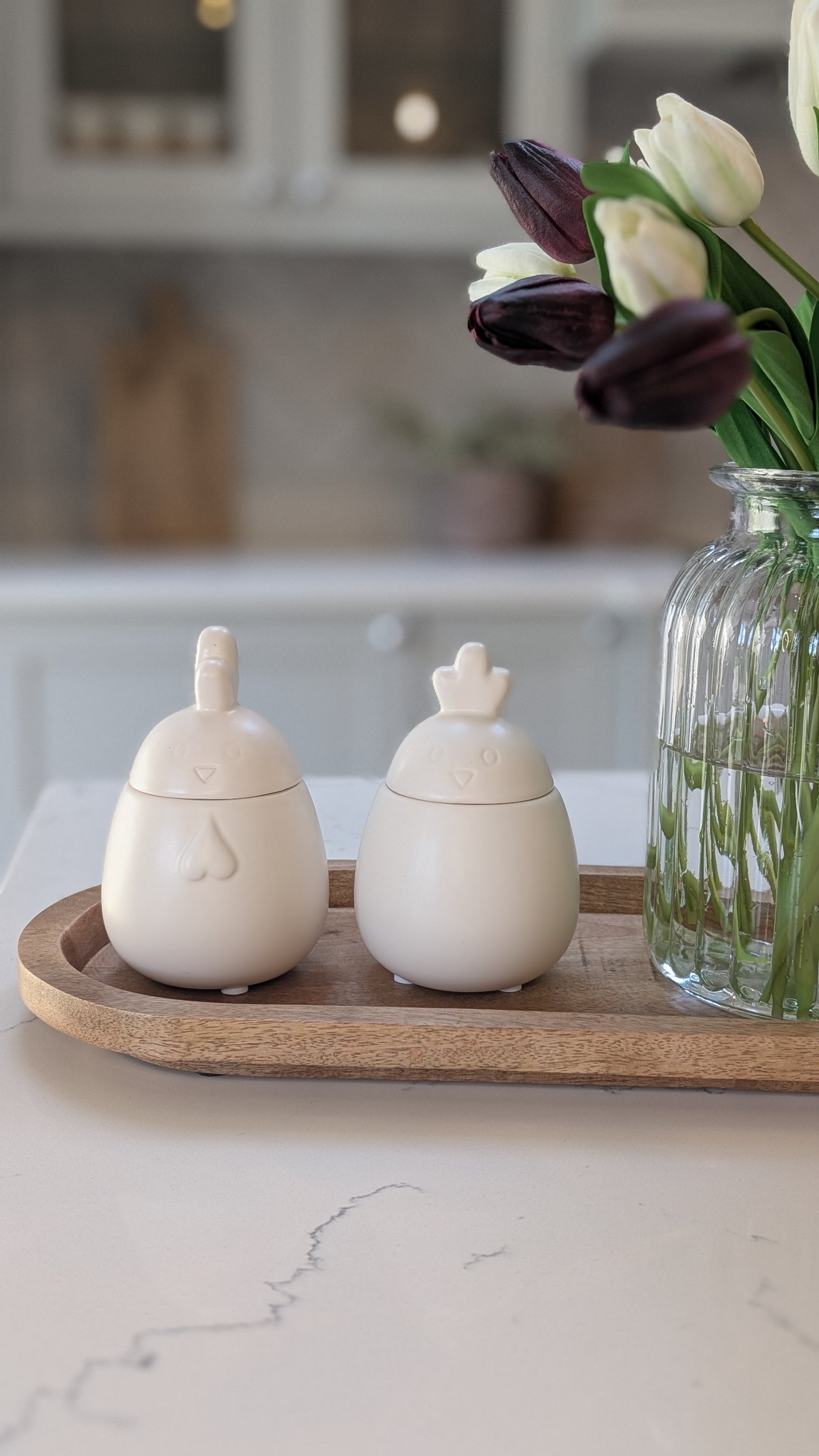 Set of 2 Hen Pots