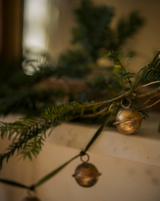 Antique Brass Jingle Bell Garland