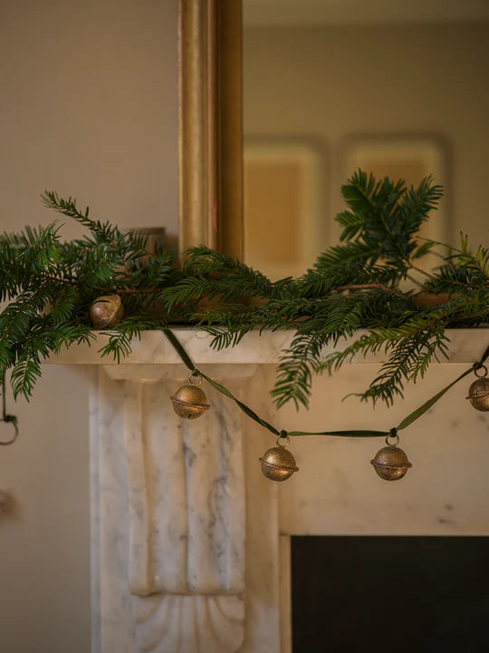 Antique Brass Jingle Bell Garland