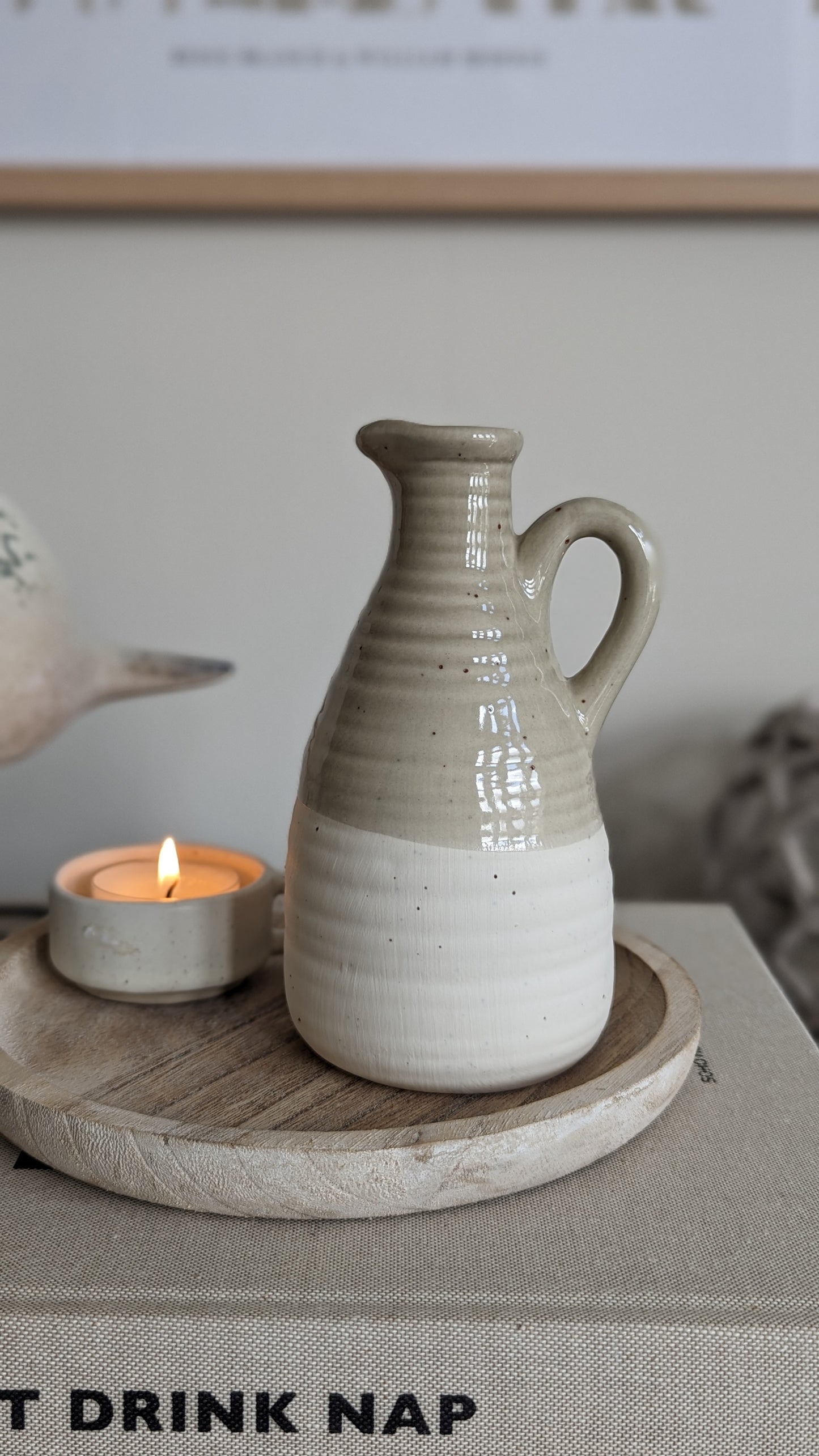 Mini Stoneware Two Tone Jug
