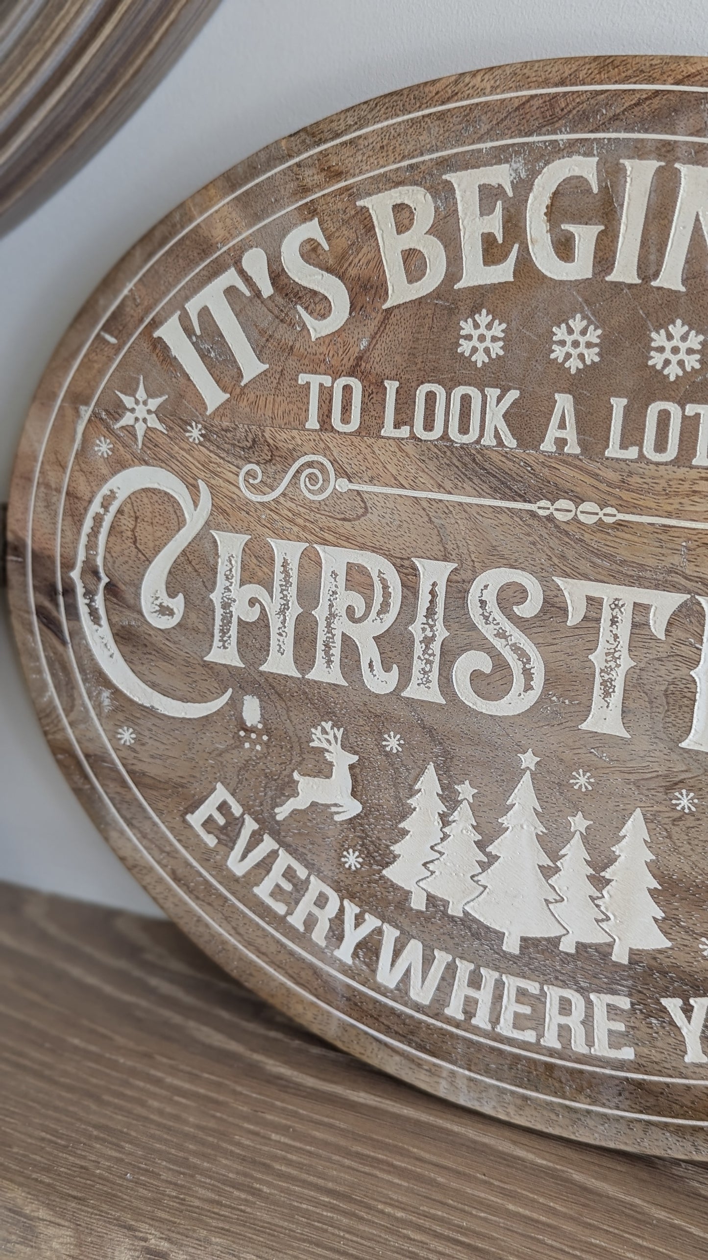 Rustic Wooden Christmas Plaque