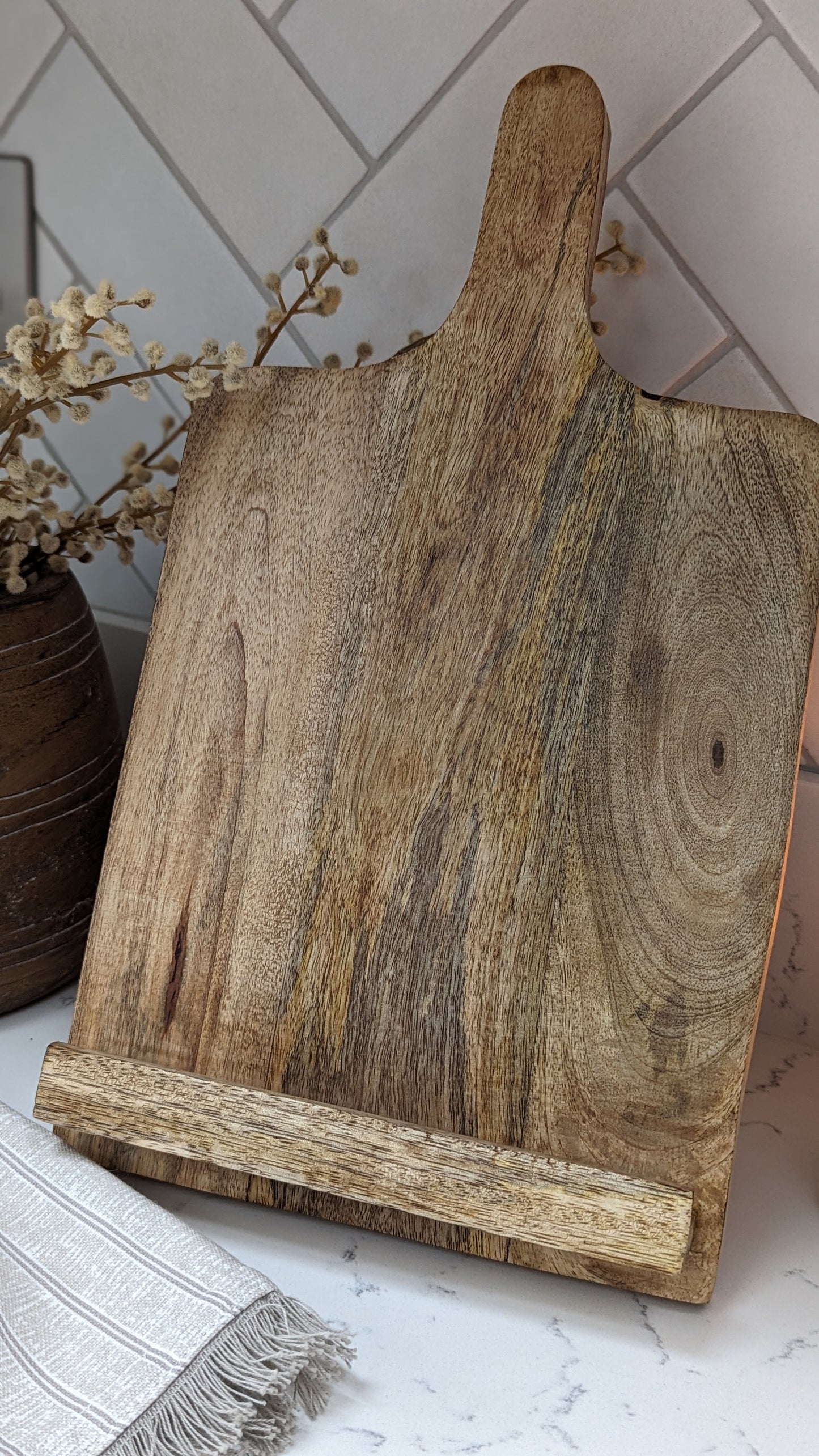 Mango Wood Recipe Stand