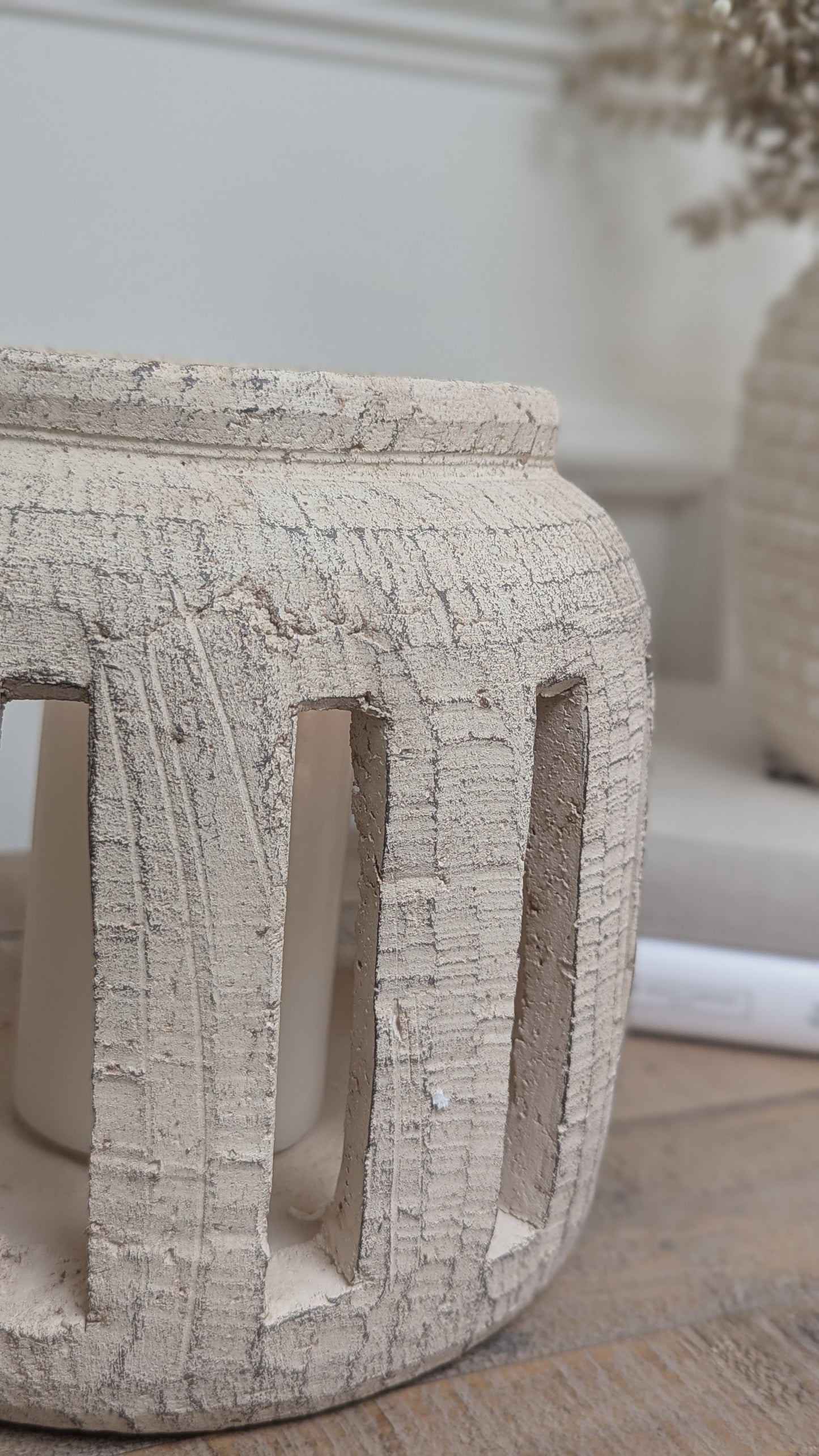 Rustic Cement Lantern
