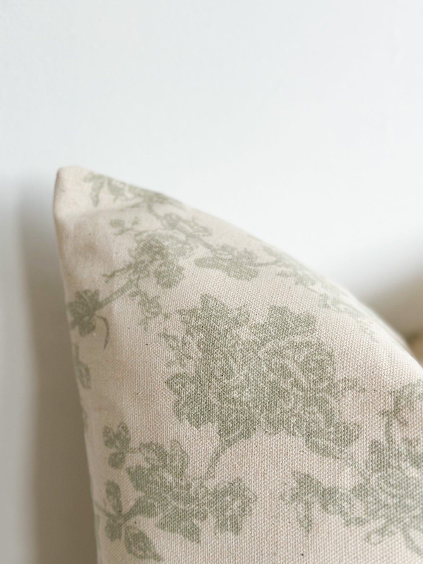 Sage Floral Print Cushion Cover