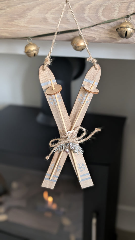 Rustic Wooden Skiis