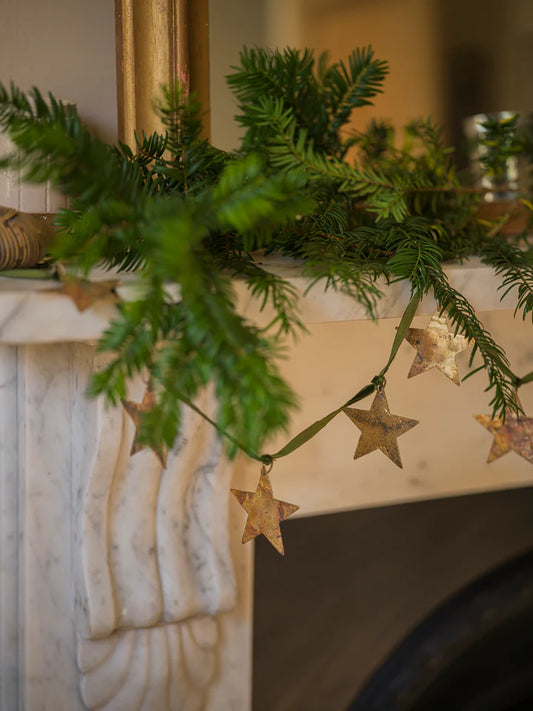 Antique Brass Star Garland