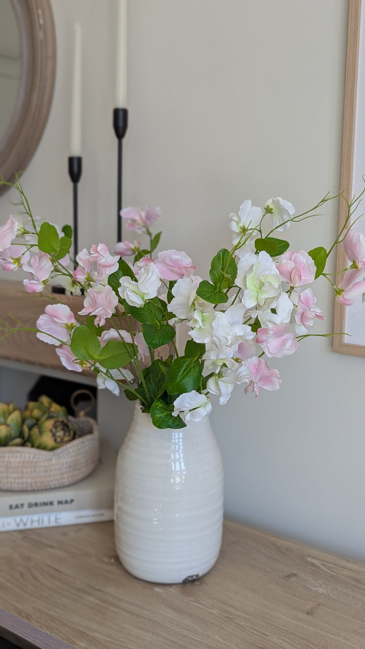 Pale Pink Sweetpea Stems