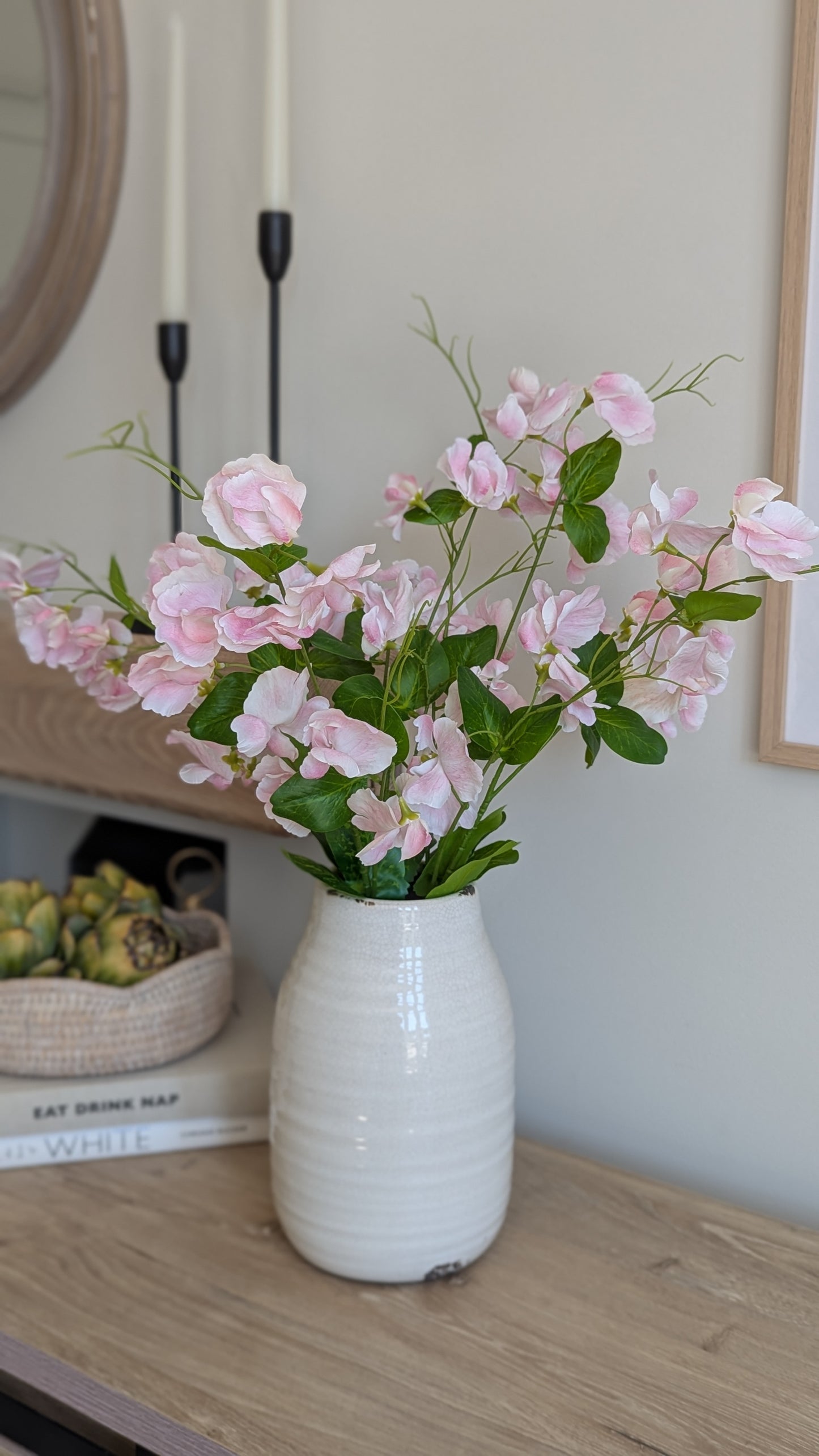 Pale Pink Sweetpea Stems