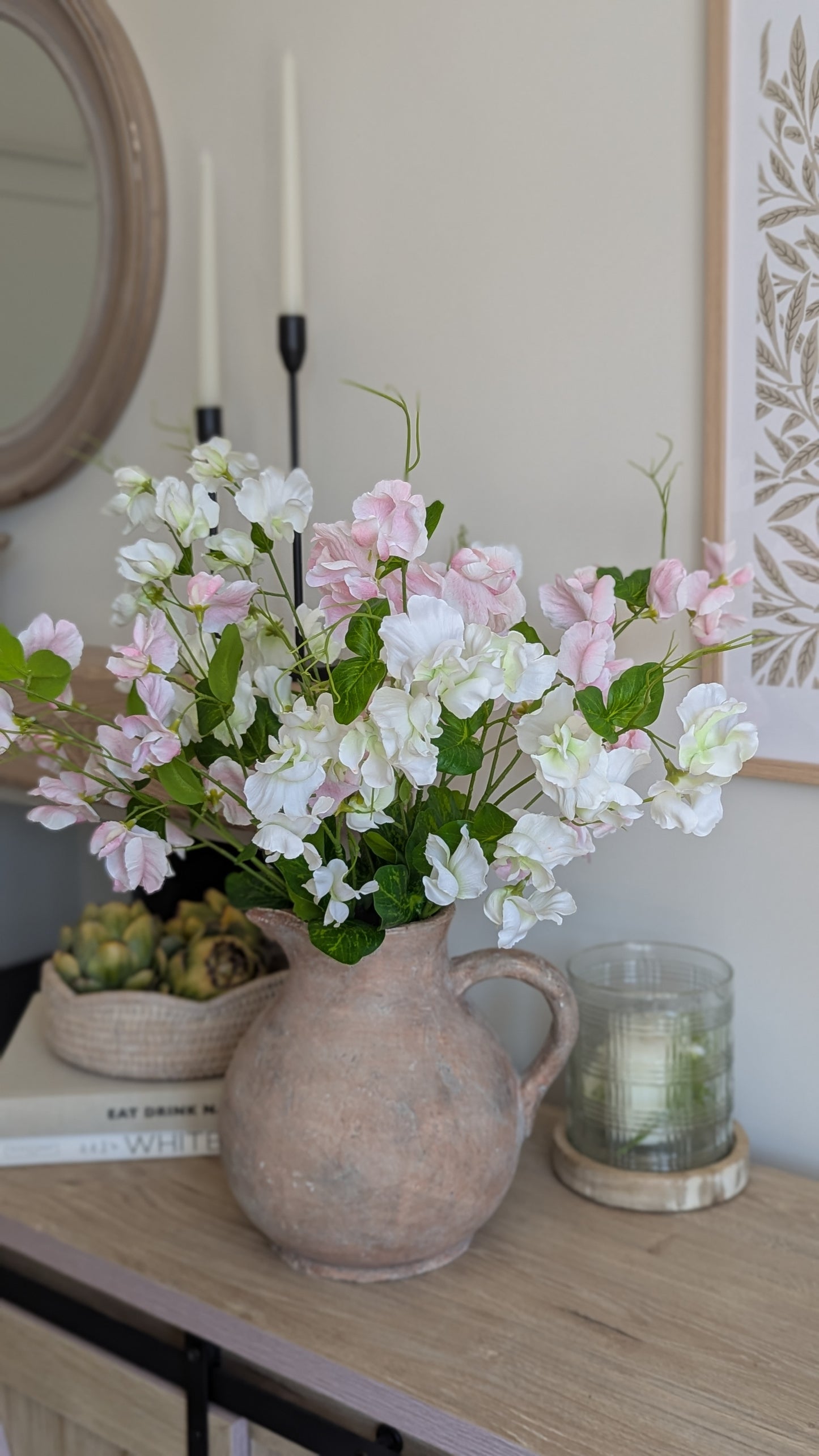 White Sweetpea Stems