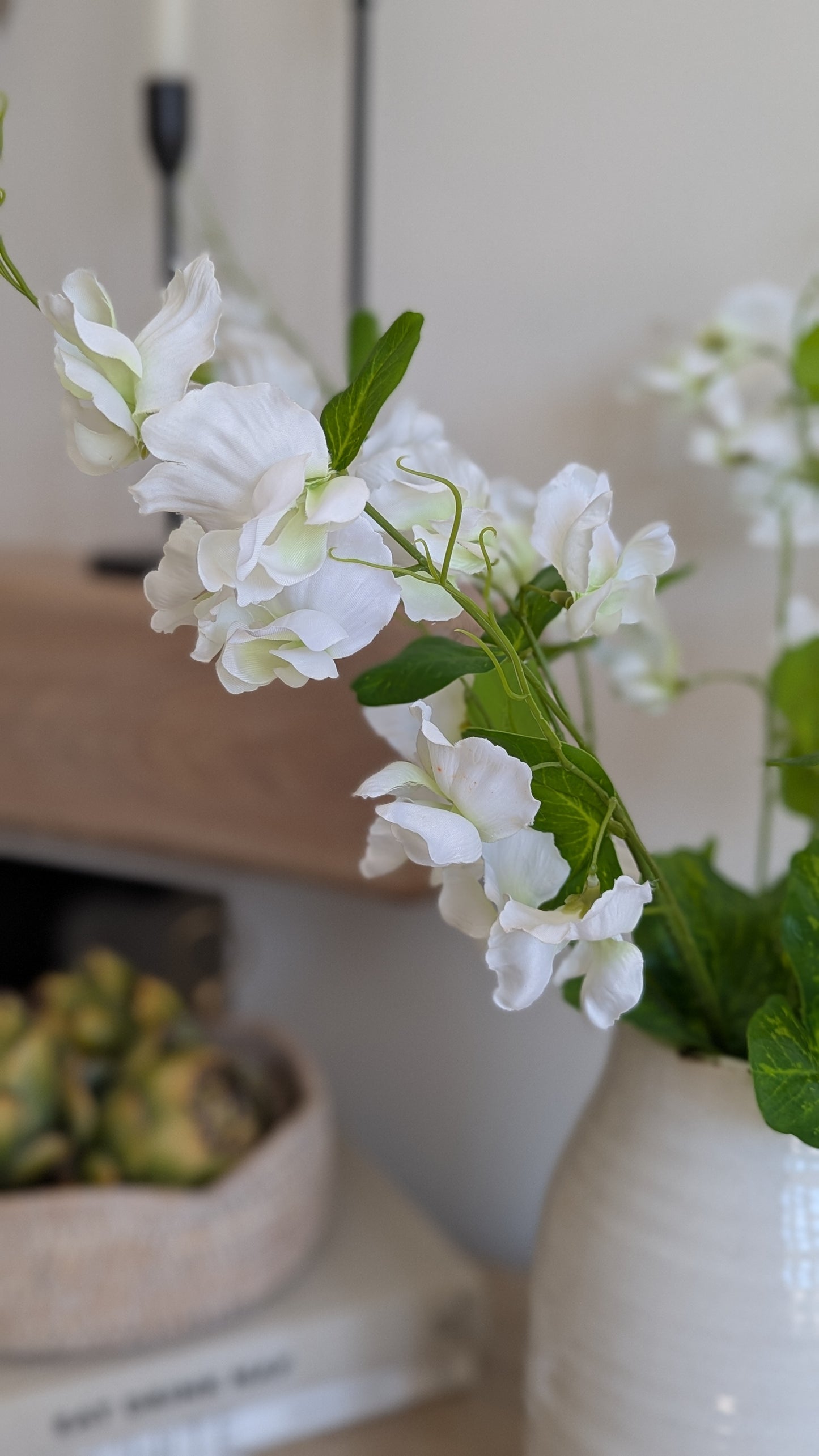 White Sweetpea Stems
