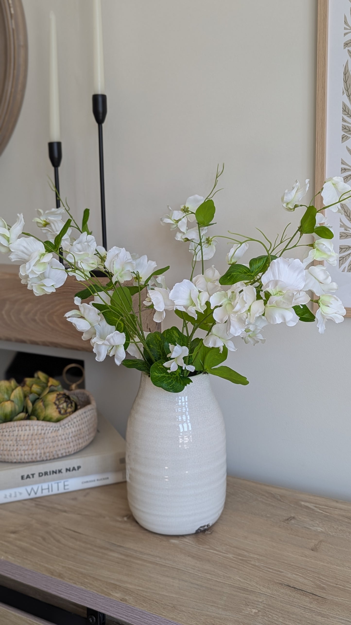 White Sweetpea Stems