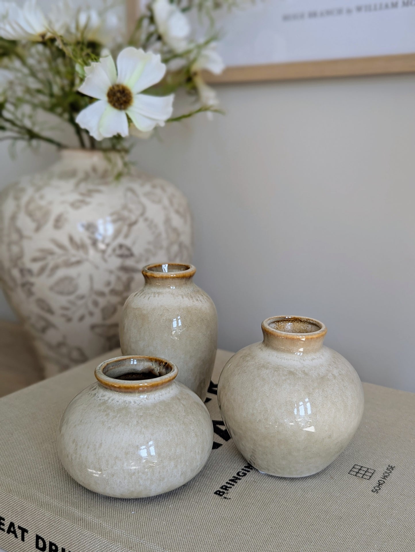 Trio of Mini Vases