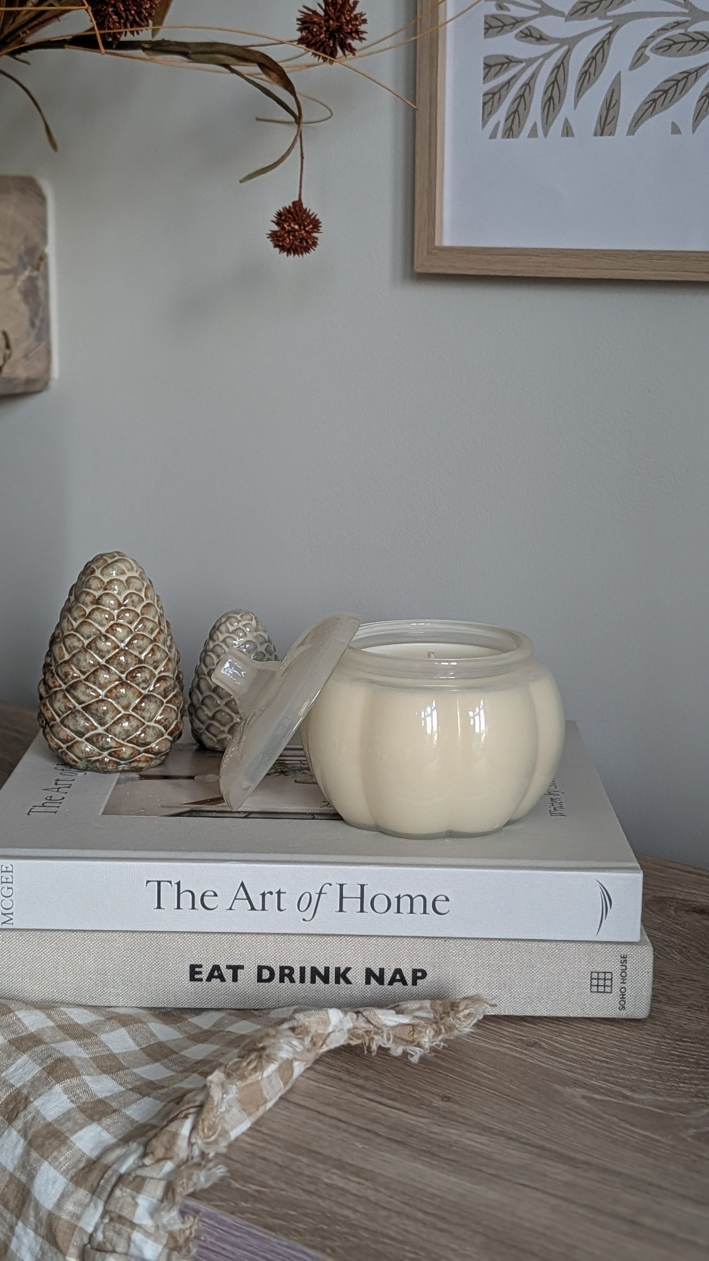 White Pumpkin Jar Candle