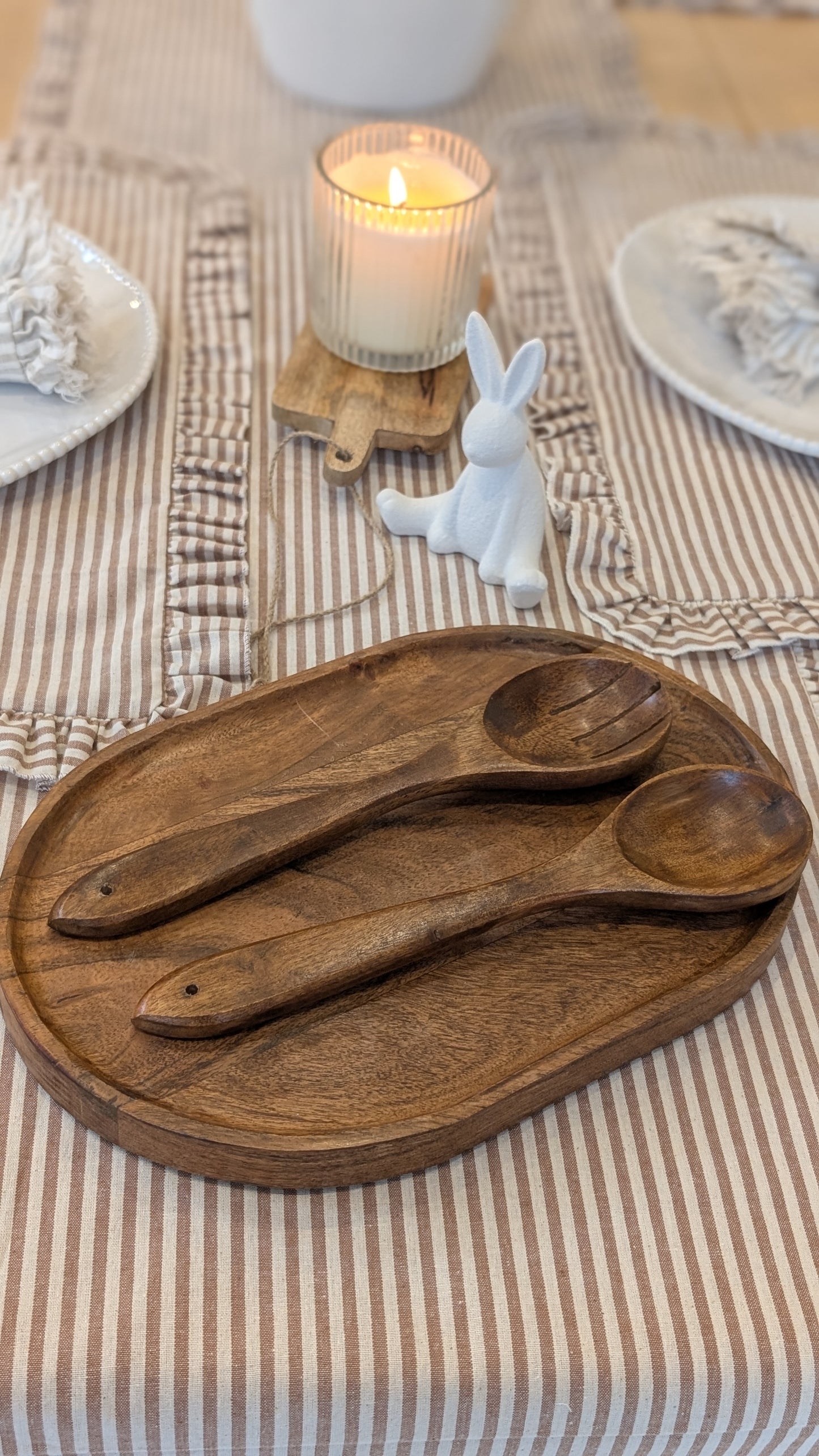 Wooden Oval Tray