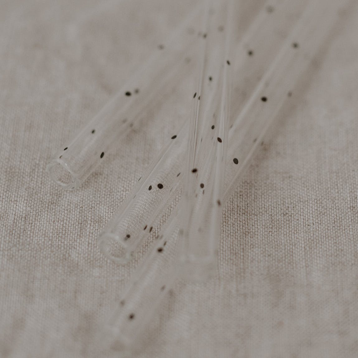 Short Dotty Glass Straws
