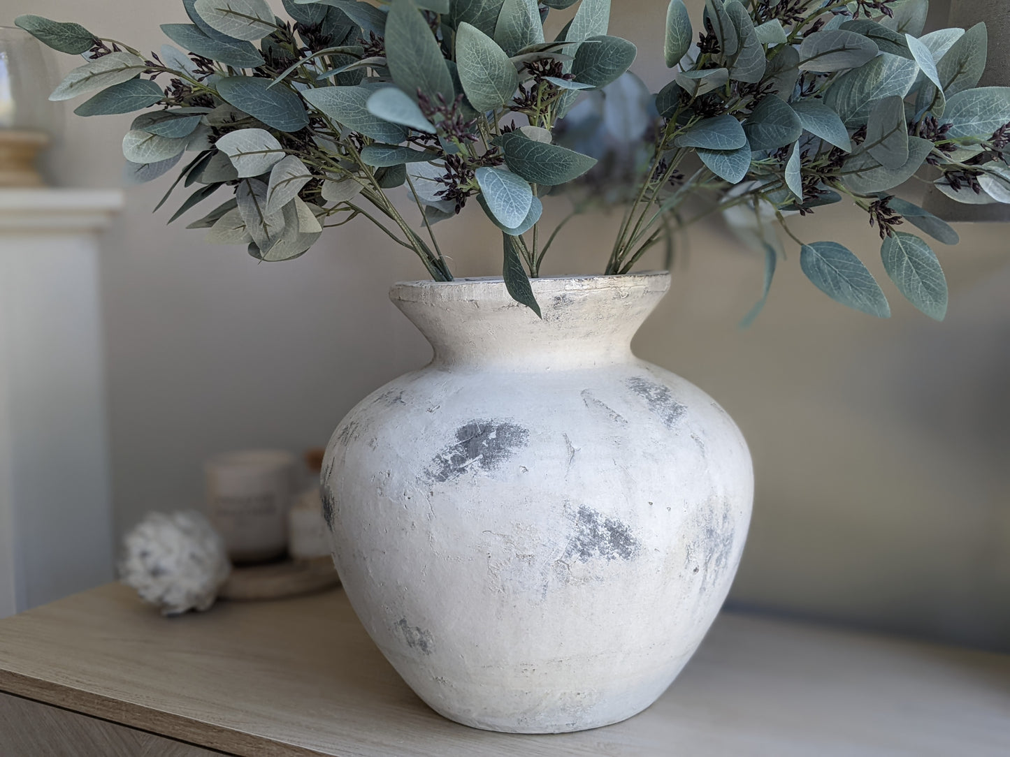 Antique White Vase