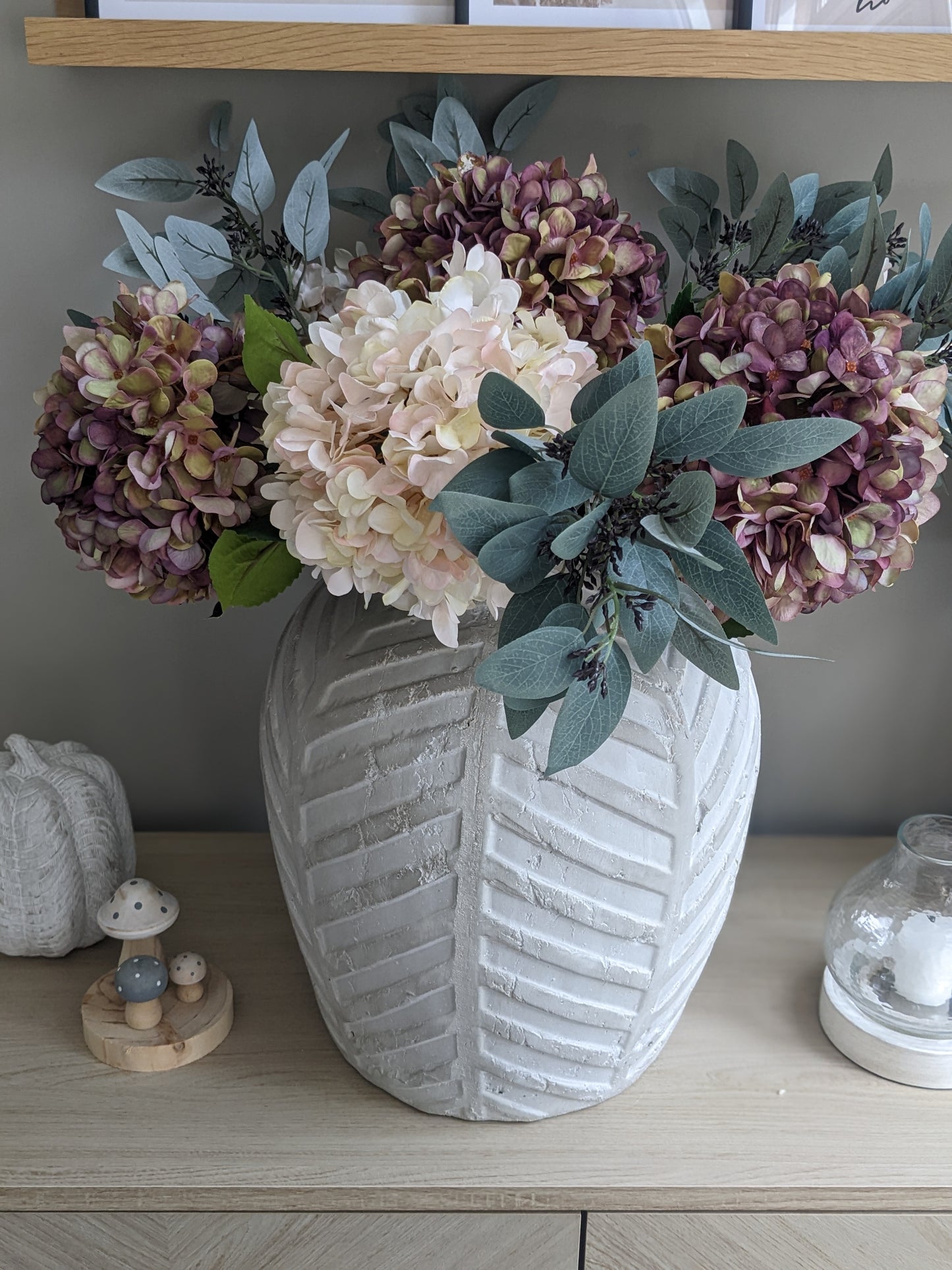 Bloomville Stone Chevron Vase