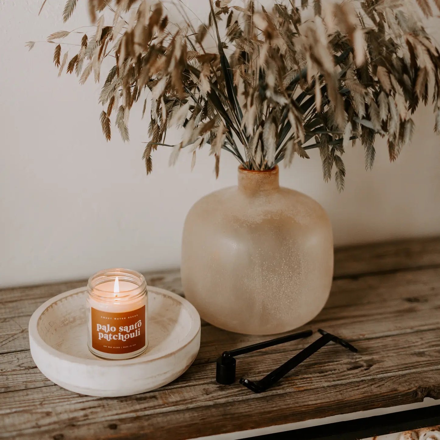 Whitewash Wooden Bowl