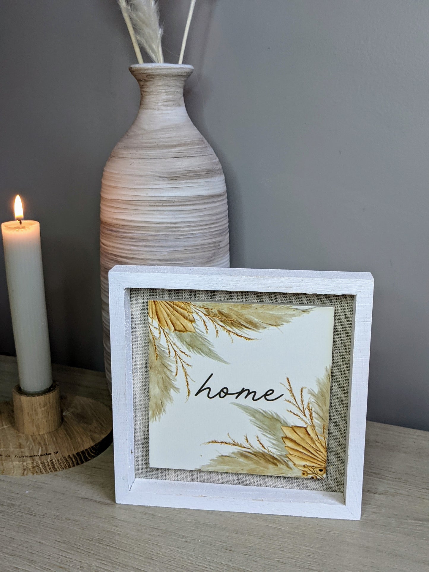 Small Pampas Home Framed Plaque