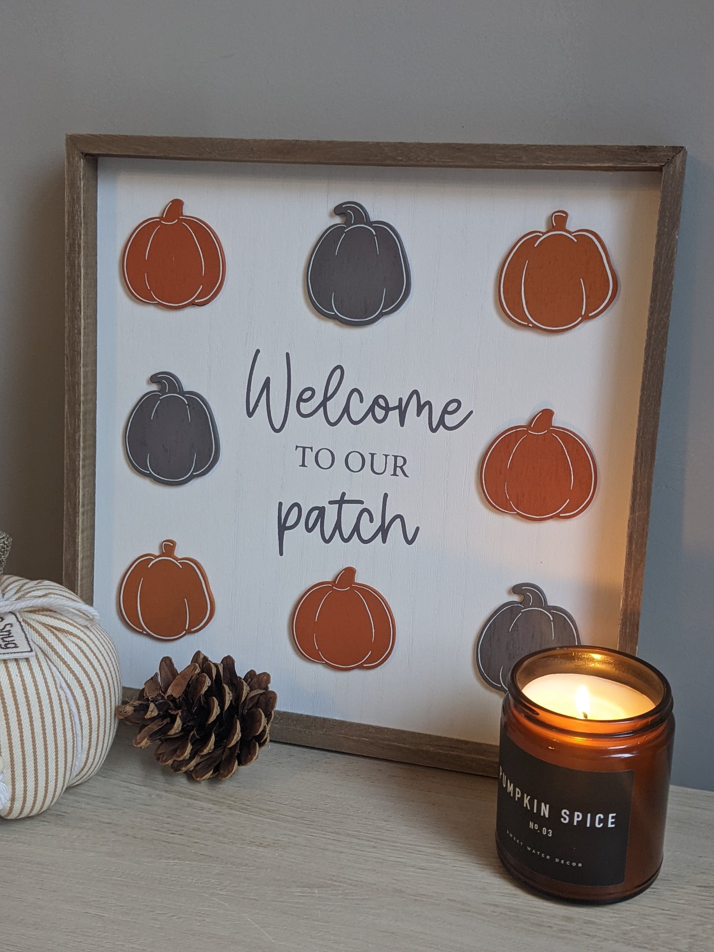 Welcome To Our Patch Framed Sign