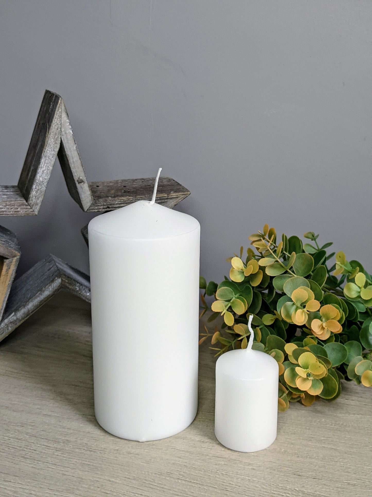 White Pillar Candles