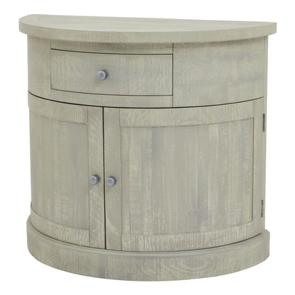 Whitewash Collection Half Moon 2 Door Cupboard With Drawer