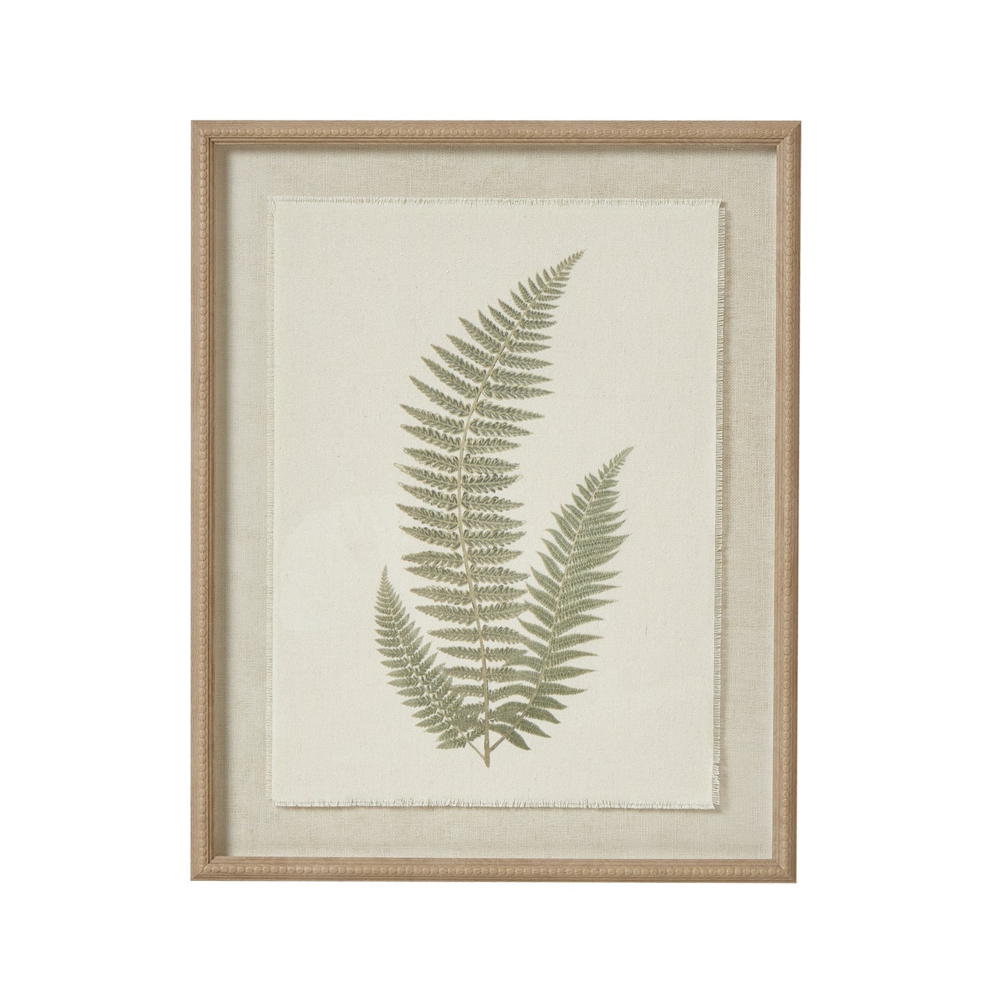 Beaded Frame Fern Art