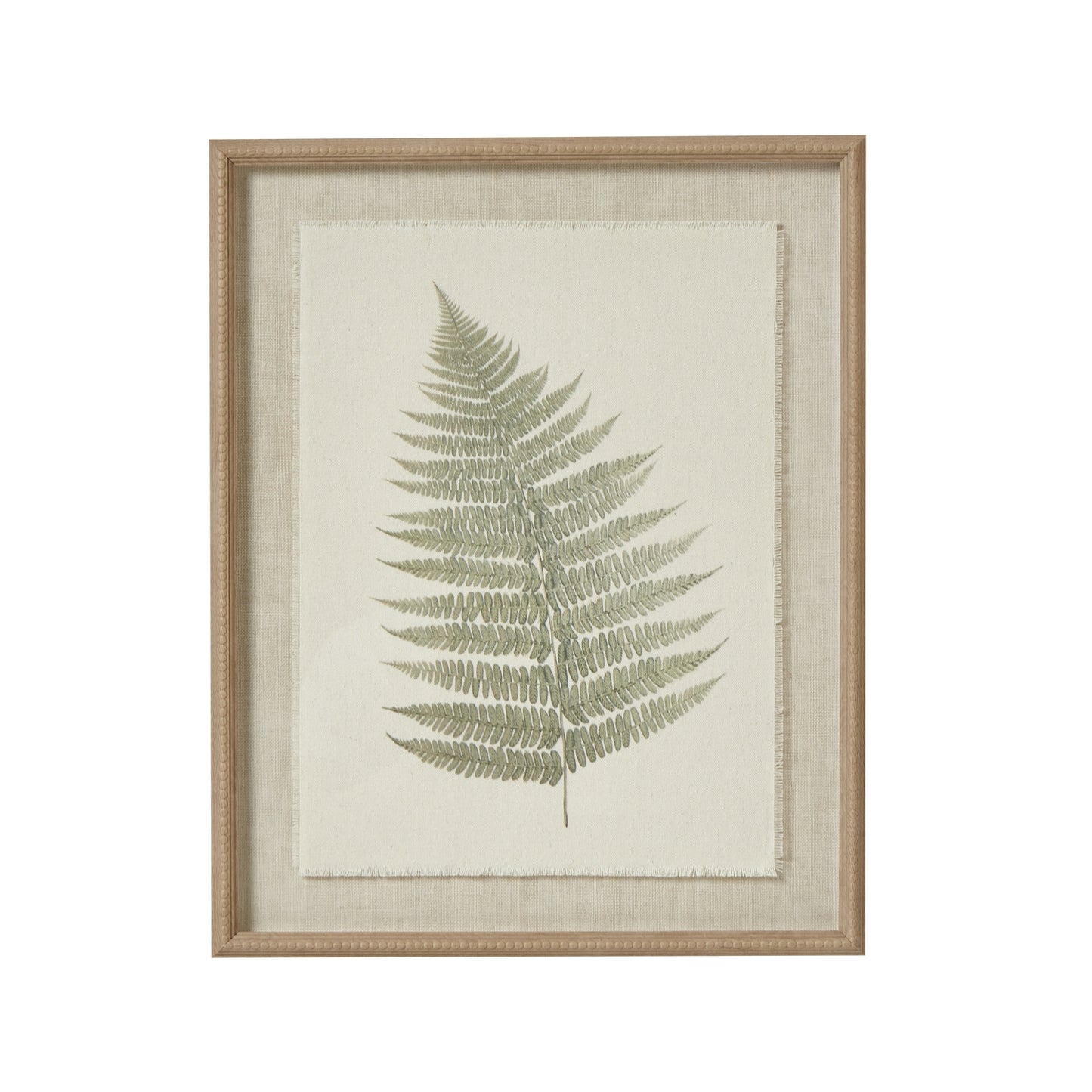Beaded Frame Fern Art