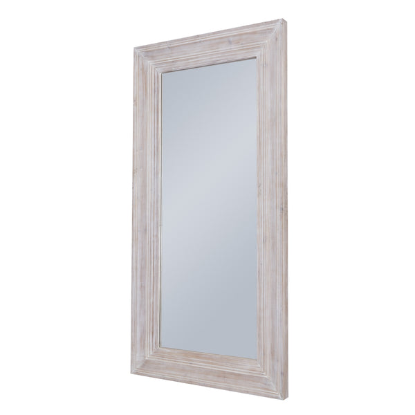 White Washed  Large Mirror
