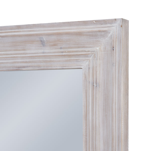 White Washed  Large Mirror
