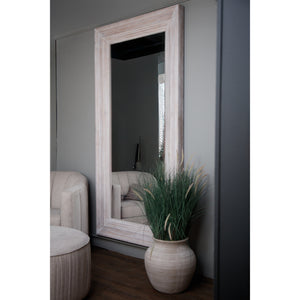 White Washed  Large Mirror
