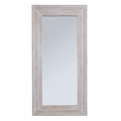 White Washed  Large Mirror