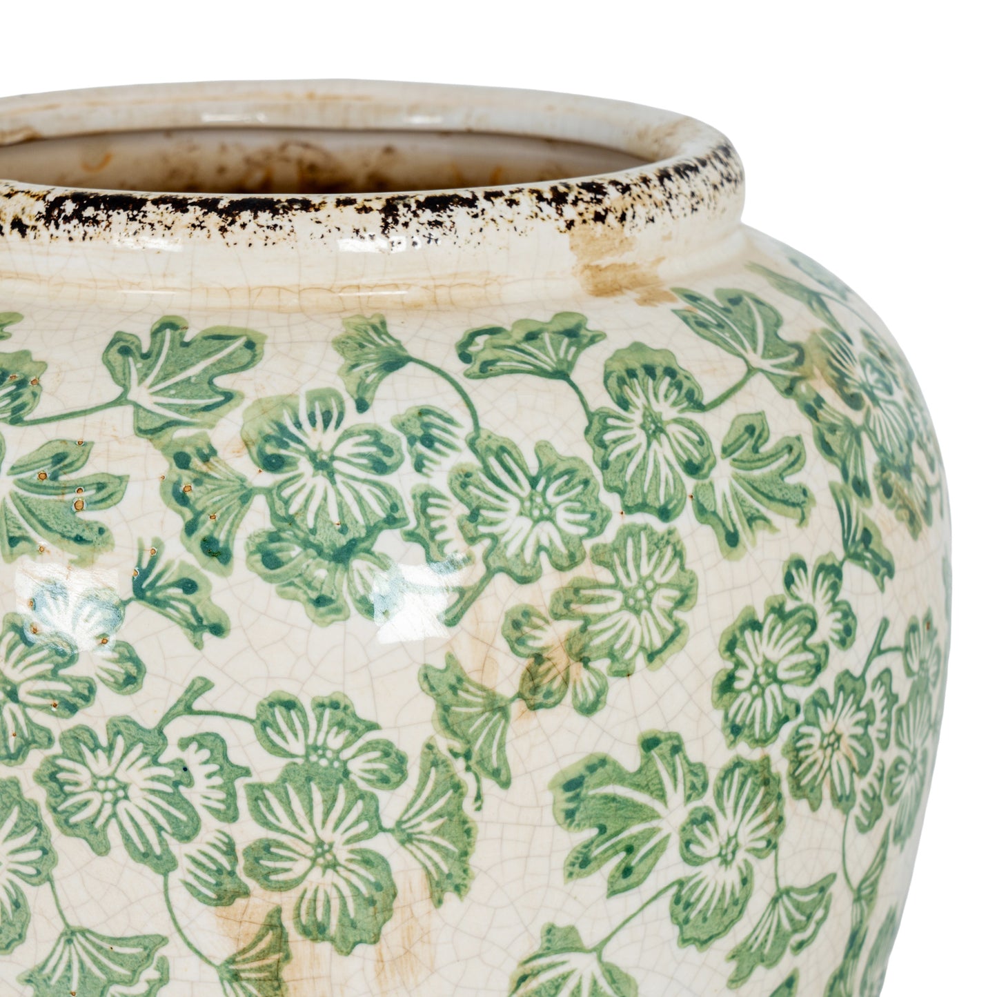 Green Floral Vase
