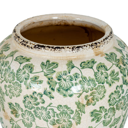 Green Floral Vase