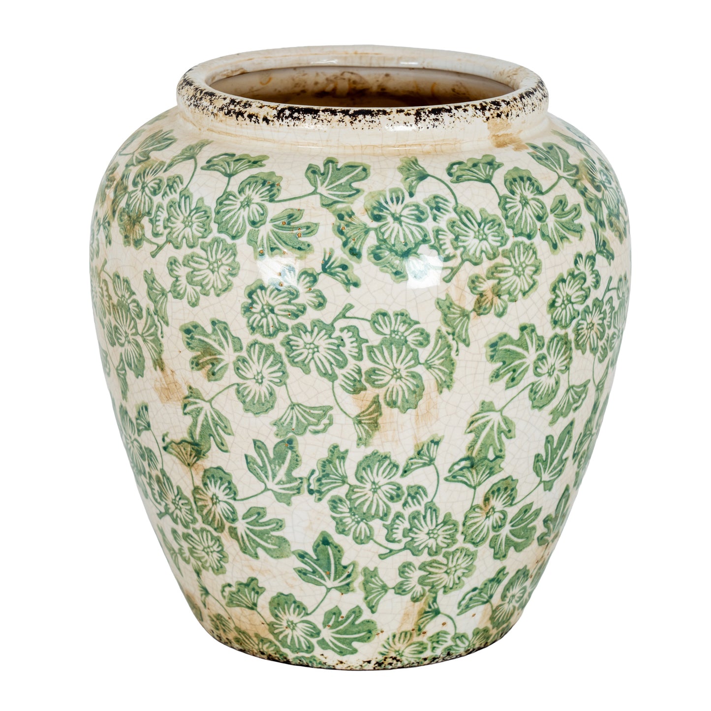 Green Floral Vase