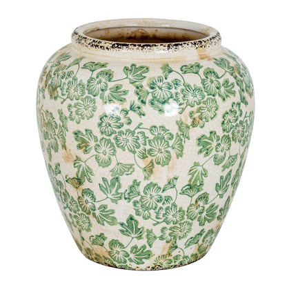 Green Floral Vase