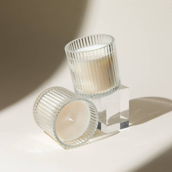 Weekend Ribbed Glass Soy Candle