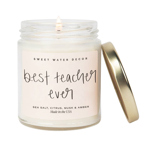 Best Teacher Ever Candle Jar