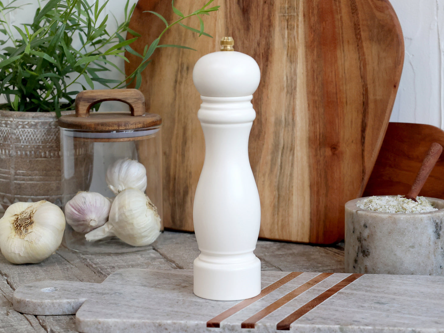 Salt and Pepper Grinder Set Cream